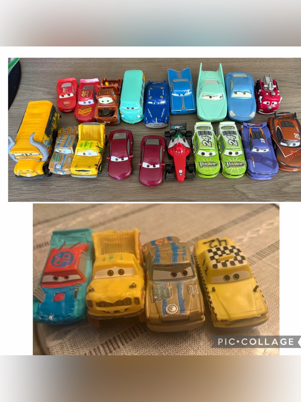 Disney cars plastic lot- thunder hollow crazy 8 crashers, fritter and more